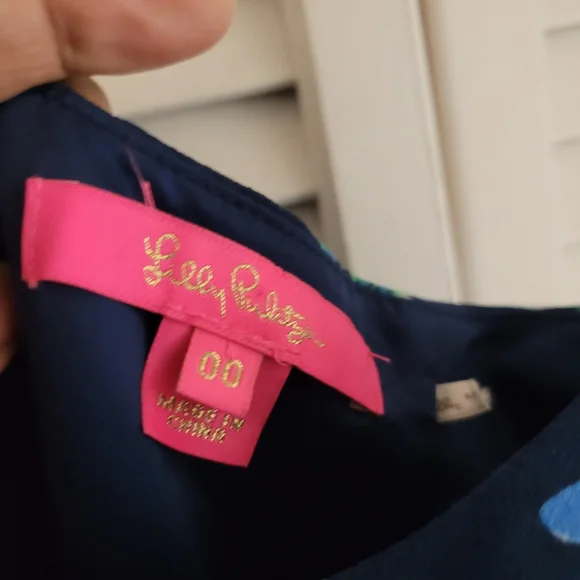 Lilly Pulitzer Blue Green Nila Jumpsuit with striped  fabric tie belt wide leg - Picture 13 of 16